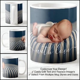 Caneca De Café Com Amor Bebê Belo Um Modelo de Texto para Foto