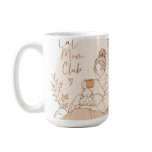 Caneca de Café com Arte a Lápis do Clube da Mamãe 
