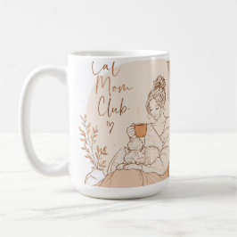Caneca de Café com Arte a Lápis do Clube da Mamãe 