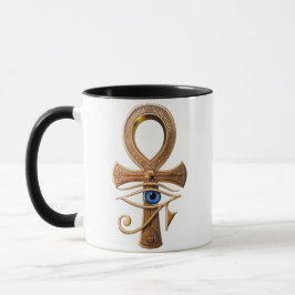 caneca de café com arte do faraó egípcio