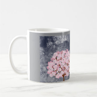 Caneca de Café com Árvore de Cerejeira Rosa Aesthe