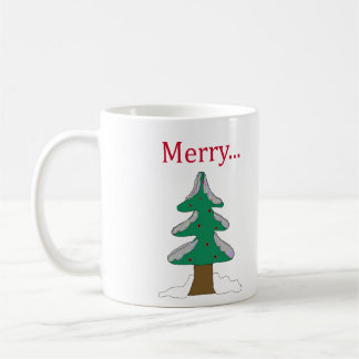 Caneca de Café com Árvore de Natal em Gráfico Simp
