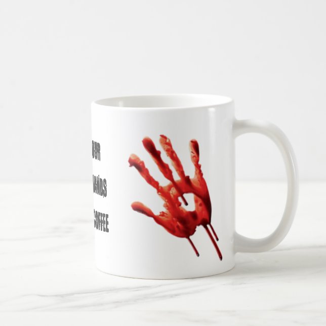 Caneca de Café com as Mãos Sangrentas (Direita)