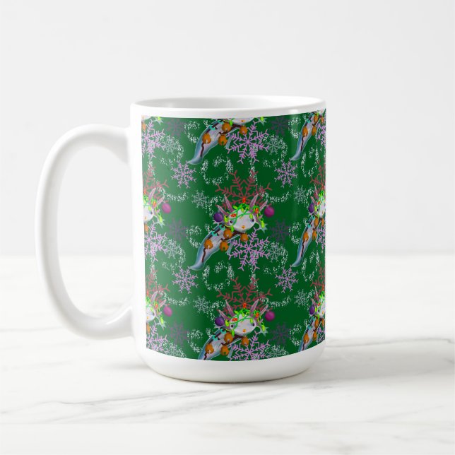 caneca de café com axolote festivo (Esquerda)