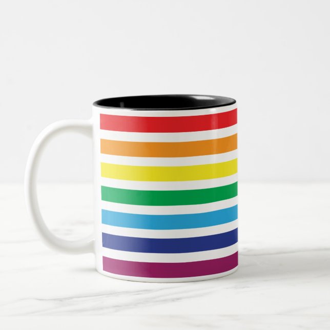 Caneca de café com bandeira arco-íris (Esquerda)