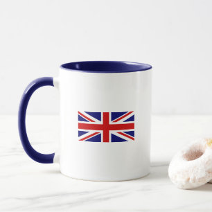 Caneca de café com bandeira do Reino Unido Union J