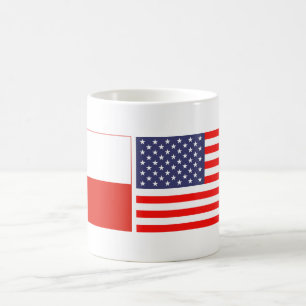 Caneca de café com bandeira polonesa dos Estados 
