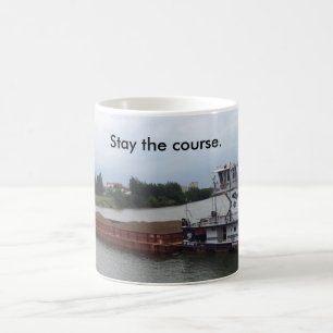 Caneca de café com barco & barca--permaneça o