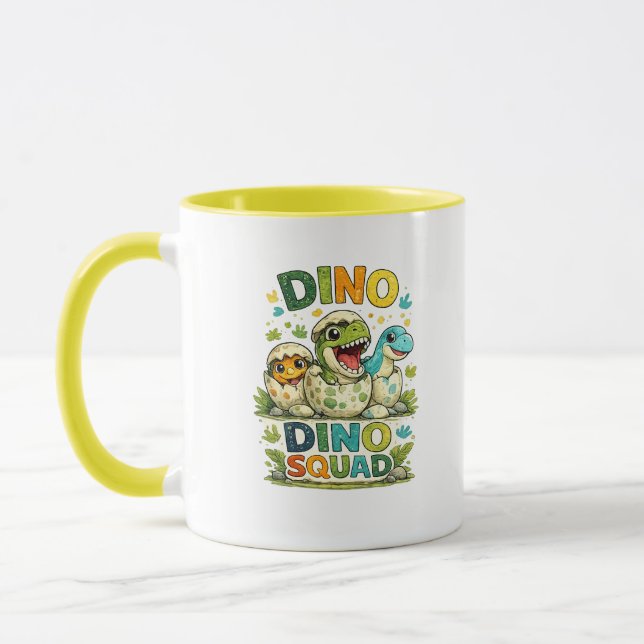 Caneca de Café com Bebê Dinossauro da Dino Squad (Esquerda)
