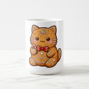 Caneca de Café com Biscoito de Natal de Gato de Ge