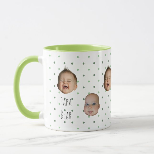 Caneca de Café com Bolinhas Fofo para o Papai (Esquerda)