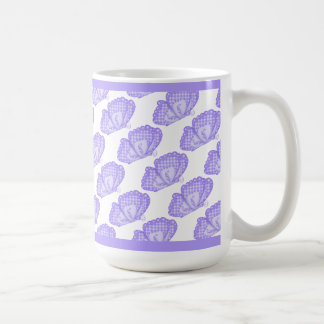 Caneca de Café com Borboletas Roxas