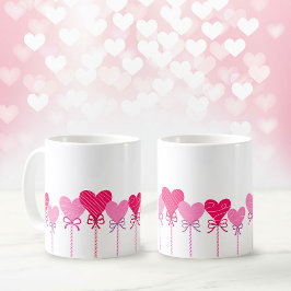 Caneca de Café com Borda de Pirulito em Coração