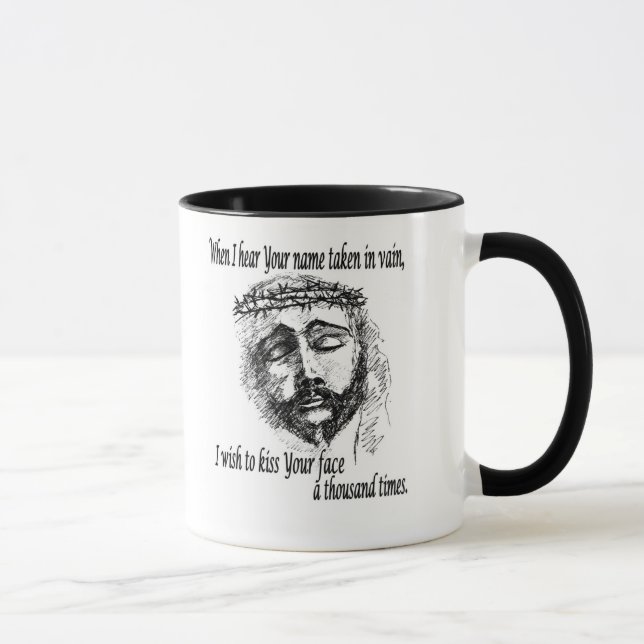 Caneca de café com cabeça do cristo (Direita)