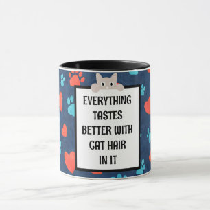 Caneca de Café com Cabelo de Gato - Presente Perso