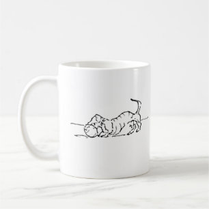 Caneca de Café com Cachorro Salsicha em Desenho Di