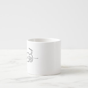 Caneca de Café com Cachorro Salsicha em Desenho Di