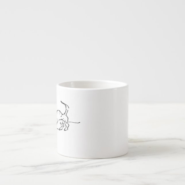 Caneca de Café com Cachorro Salsicha em Desenho Di (Frente)