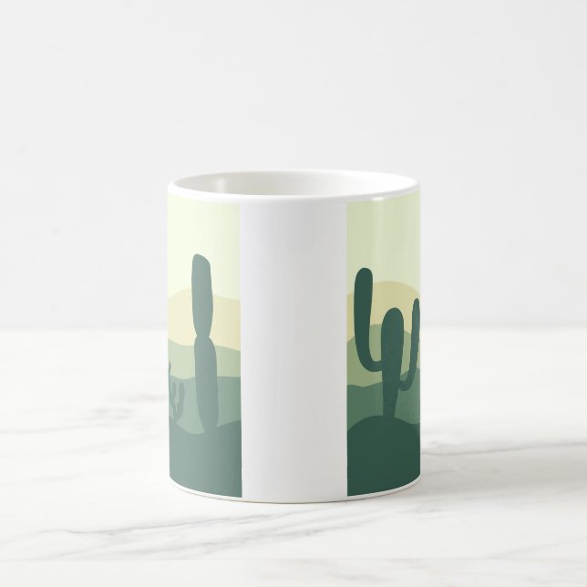 caneca de café com cacto, sol e deserto (Centro)