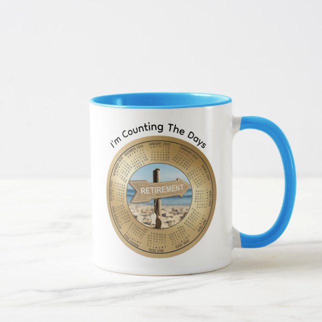 Caneca de Café com Calendário de Aposentadoria 202 (Direita)