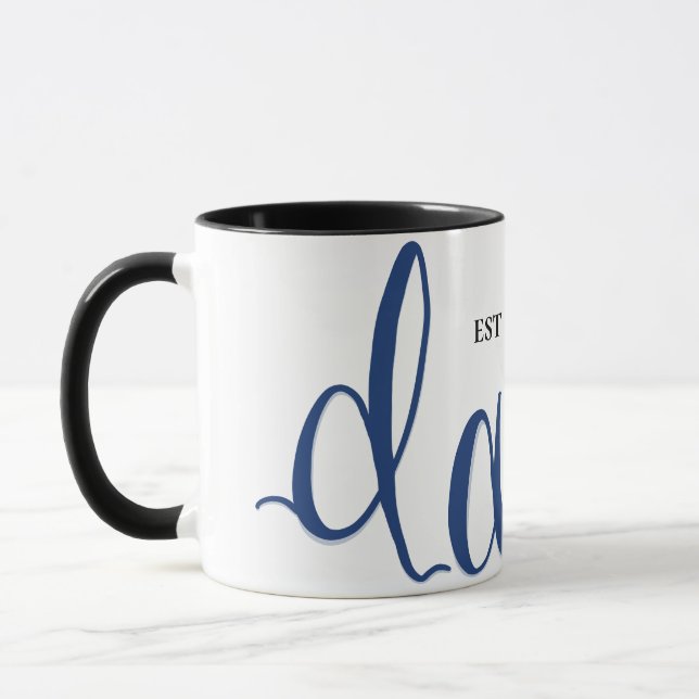 Caneca de Café com Caligrafia do Ano de Fundação d (Esquerda)