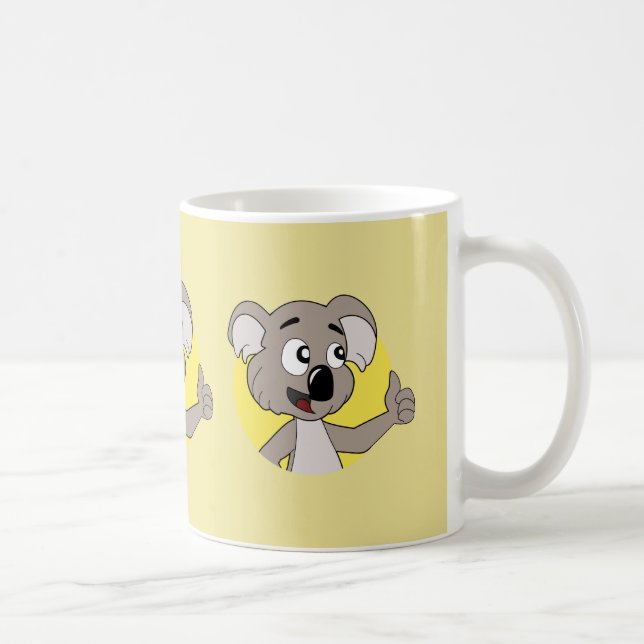 Caneca de café com cartoon Koala (Direita)