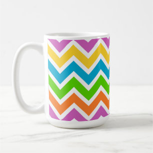 caneca de café com chevron de primavera