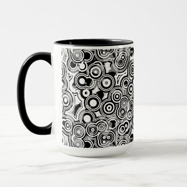 caneca de café com círculos abstratos (Esquerda)
