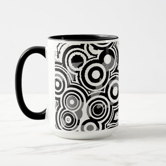 caneca de café com círculos abstratos (Esquerda)