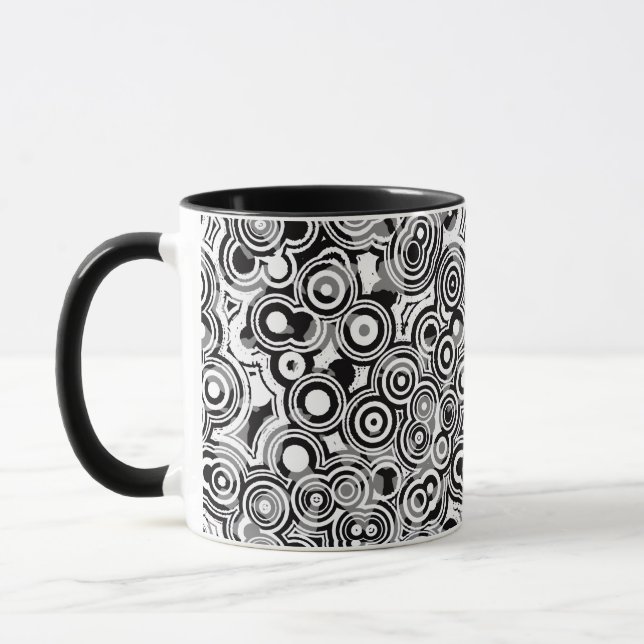 caneca de café com círculos abstratos (Esquerda)