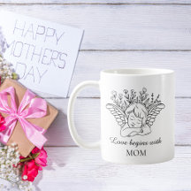 Caneca de Café com Citação do Dia das Mães