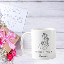 Caneca de Café com Citação do Dia das Mães