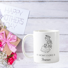 Caneca de Café com Citação do Dia das Mães