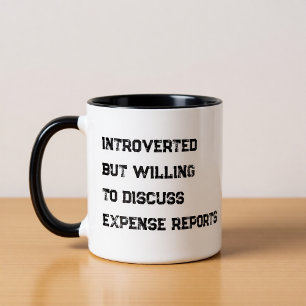 Caneca de café com citação engraçada para contador