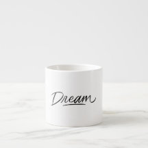 Caneca de Café com Citação Motivacional Sonhe Escr