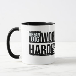 Caneca de Café com Citação Motivacional Sonhe Gran