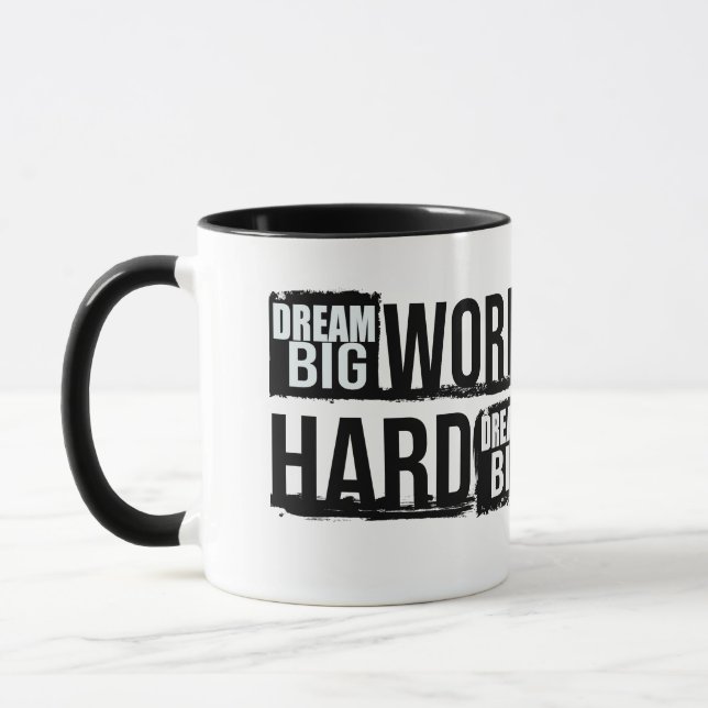 Caneca de Café com Citação Motivacional Sonhe Gran (Esquerda)