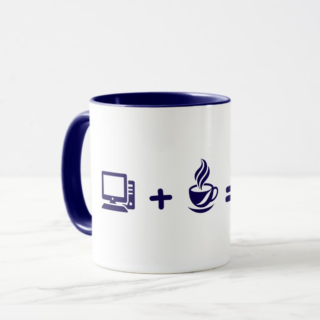 Caneca de café com código de programador engraçado (Frente Esquerda)