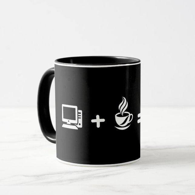 Caneca de café com código de programador engraçado (Frente Esquerda)