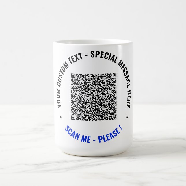 Caneca de café com código QR personalizado Present (Centro)