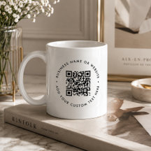 Caneca de café com código QR | Presente de xícara 