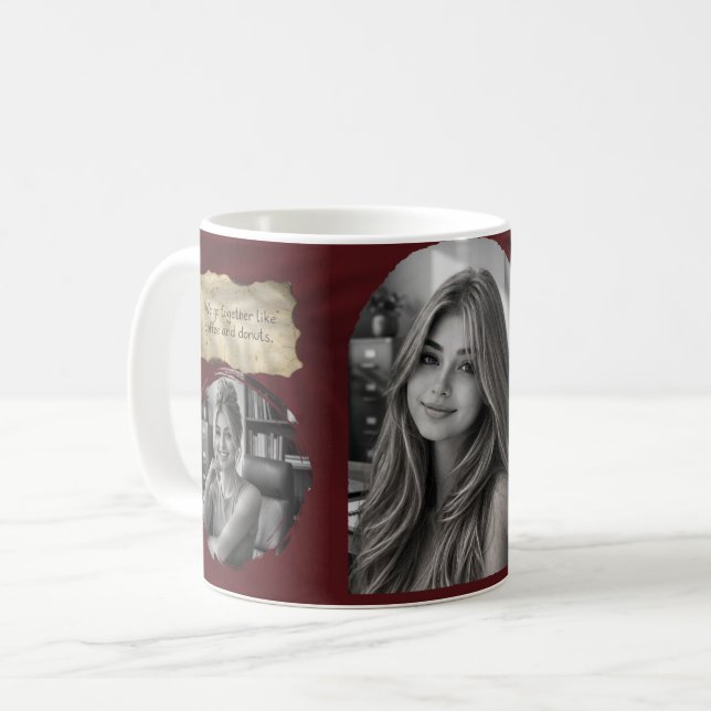 Caneca de Café com Colagem de Fotos Personalizada  (Frente Esquerda)