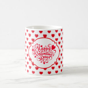 Caneca de Café com Coração de São Valentim
