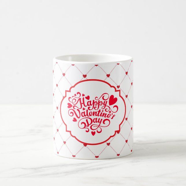 Caneca de Café com Coração de São Valentim (Centro)