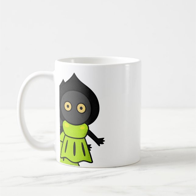 Caneca de Café com Criatura de Sombra Preta Fofa V (Esquerda)