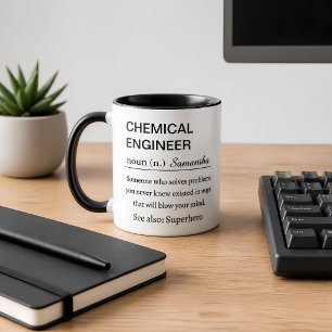 Caneca de Café com Definição Divertida de Engenhei