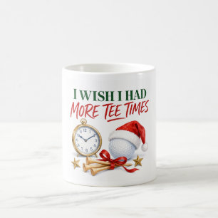 Caneca de café com desejos de Natal de golfe com b