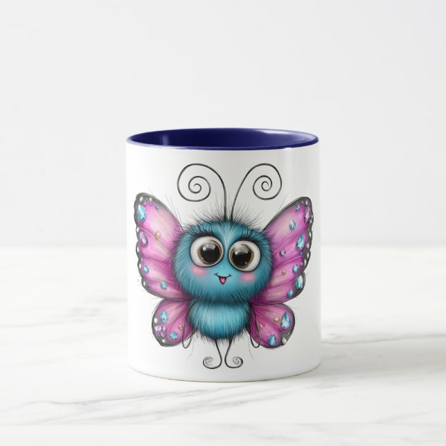 Caneca de café com desenho de borboleta adorável (Centro)