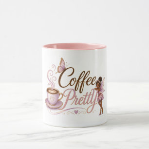 Caneca de café com desenho de fada do café