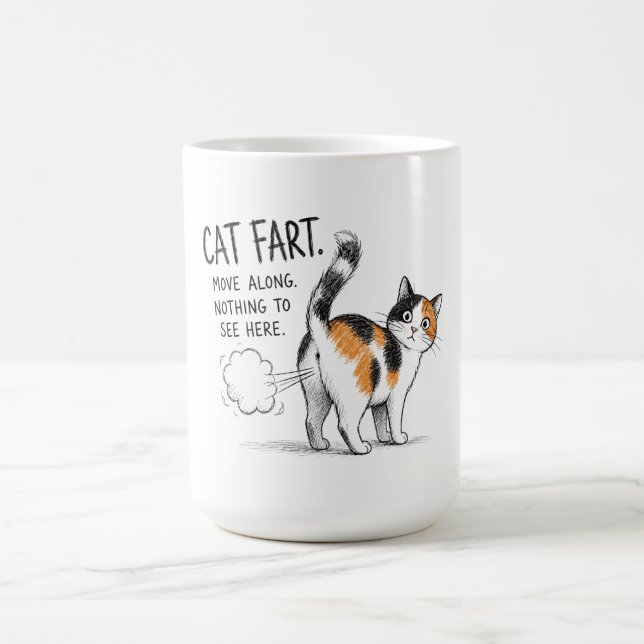 Caneca de Café com Desenho Engraçado de Gato Fazen (Centro)